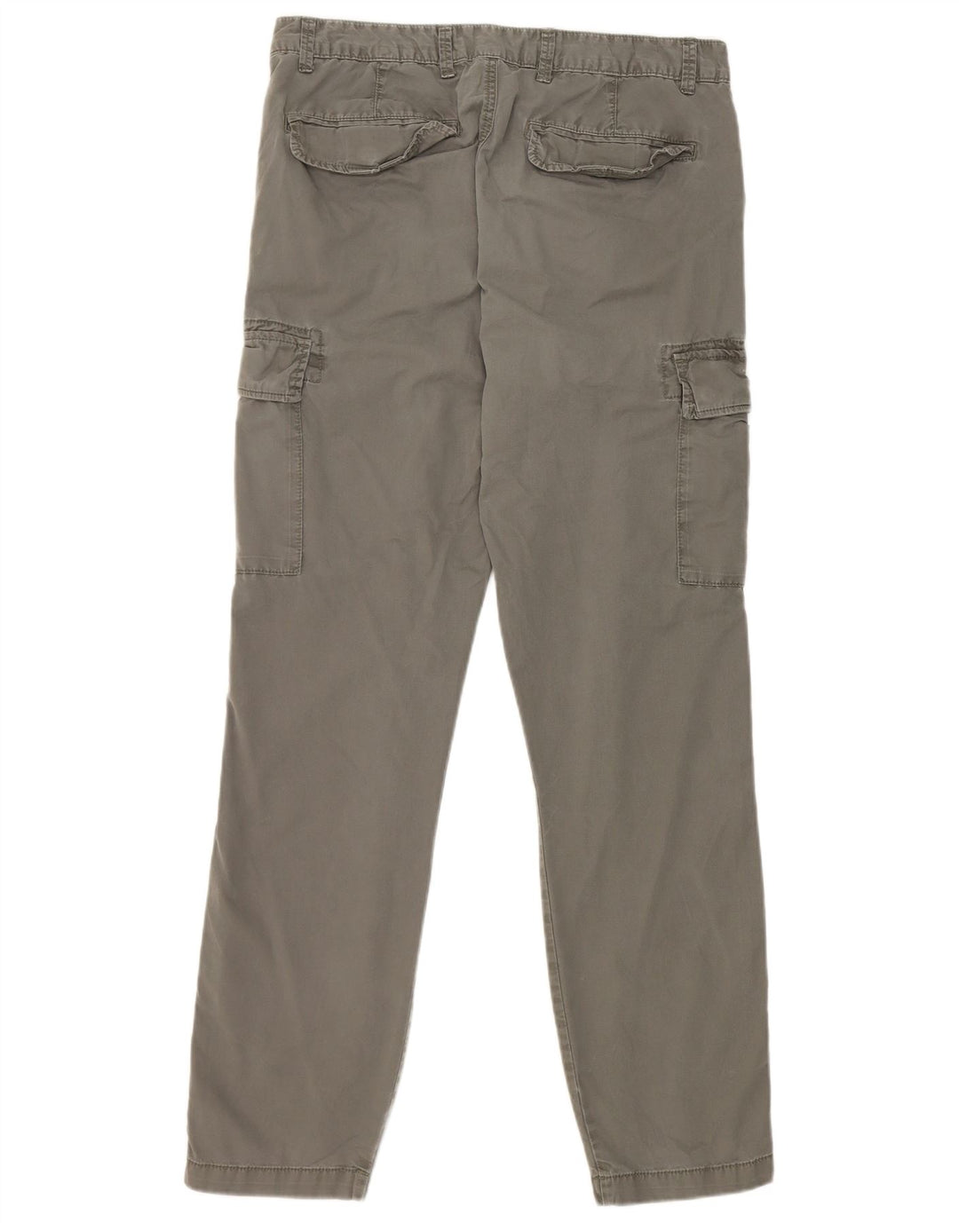 Pantaloni cargo dritti da uomo Marks & Spencer W34 L33 cotone kaki