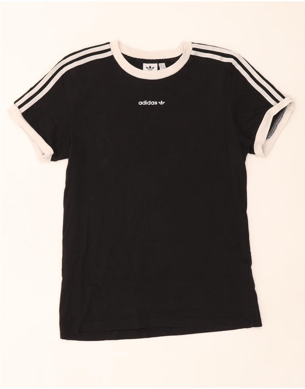 Maglietta da donna Adidas Top UK 4 XS in cotone nero