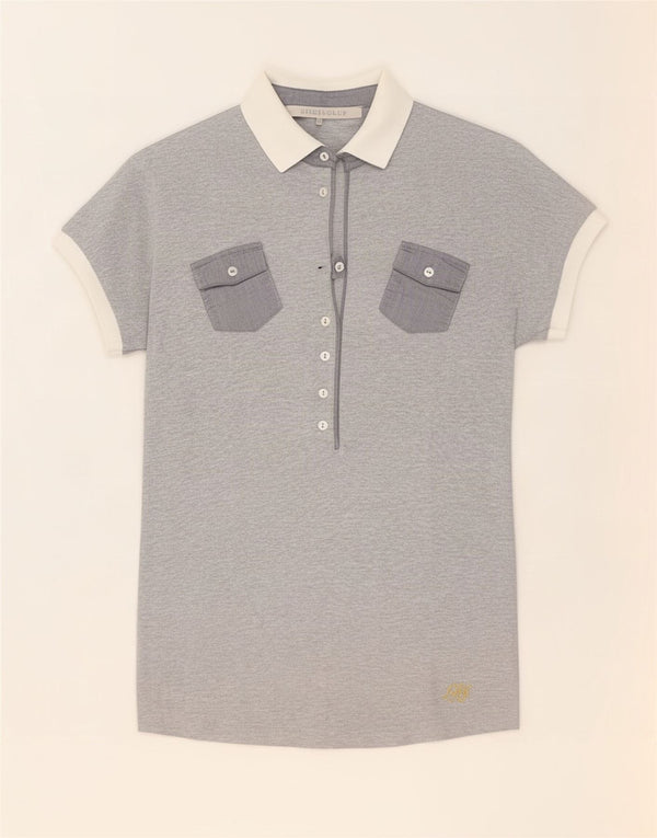 Polo da donna i Blues UK 12 Colorblock grigio medio