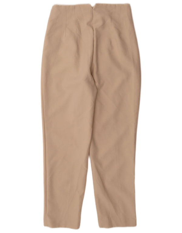 Pantaloni casual affusolati a vita alta da donna Zara medi W28 L27 Beige