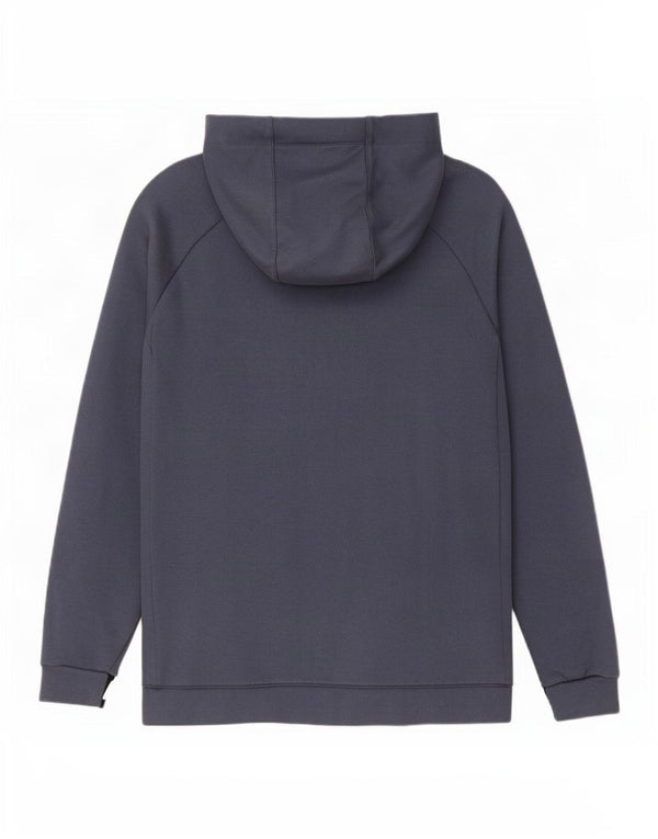 Felpa con cappuccio e zip grafica Nike da uomo XL in cotone color block blu navy