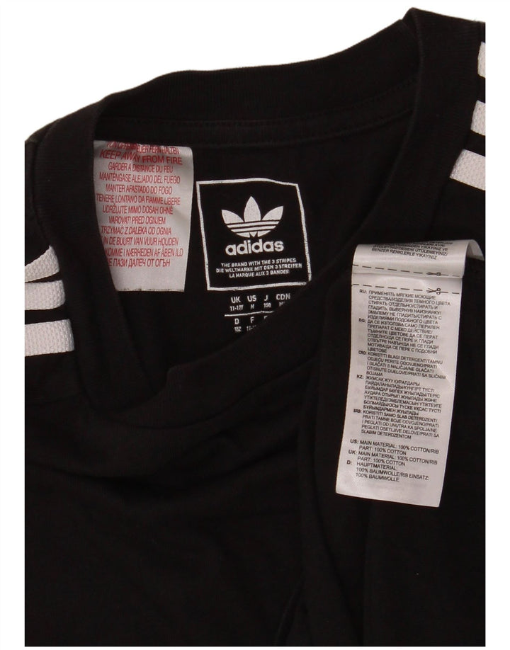 T-shirt ADIDAS per ragazzi 11-12 anni in cotone nero