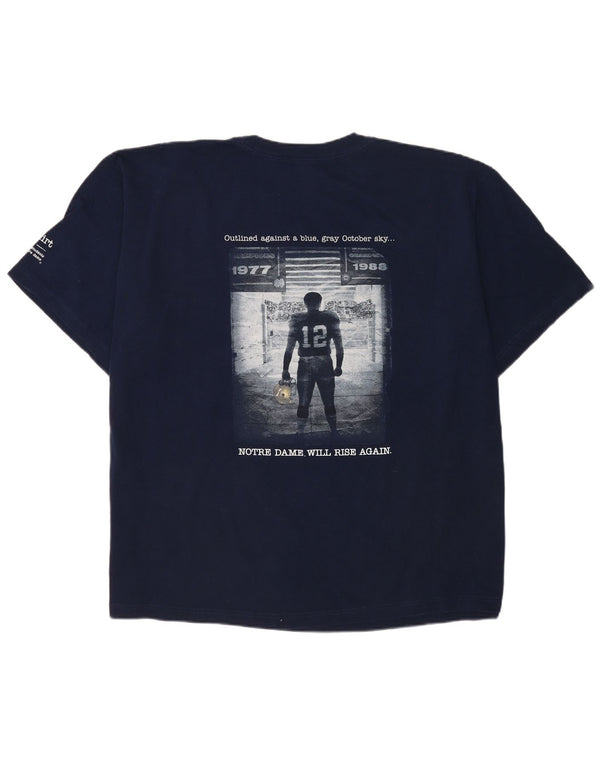 T-shirt grafica da uomo Adidas Top 2XL cotone blu navy