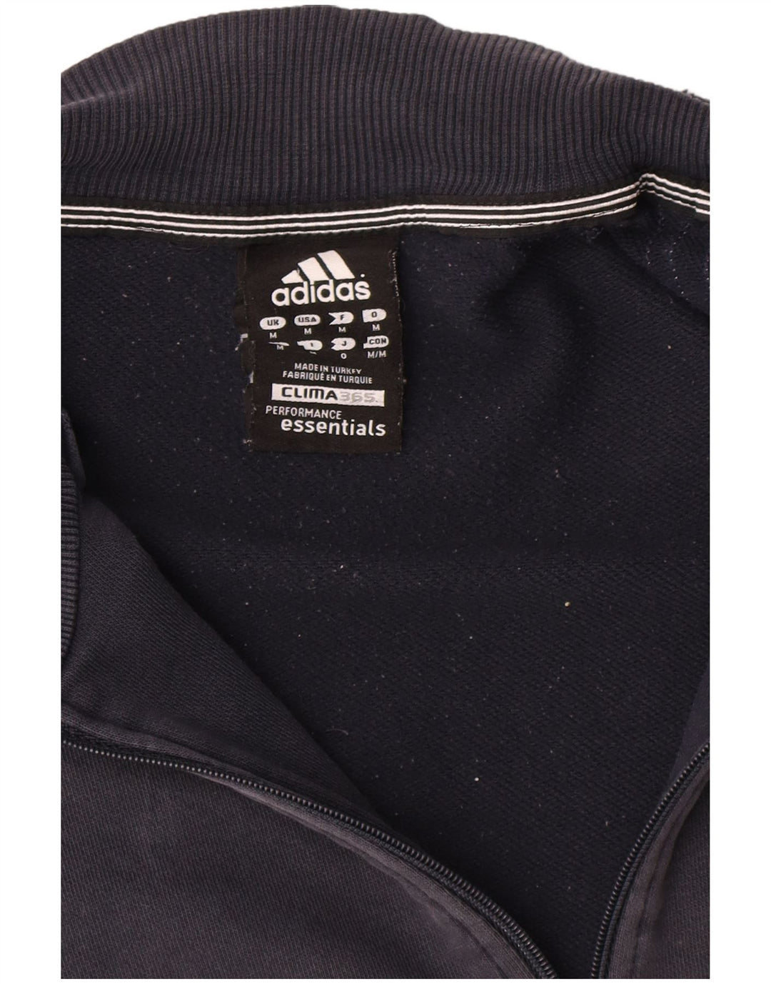 Giacca superiore della tuta da uomo Adidas Clima 365 media cotone blu navy