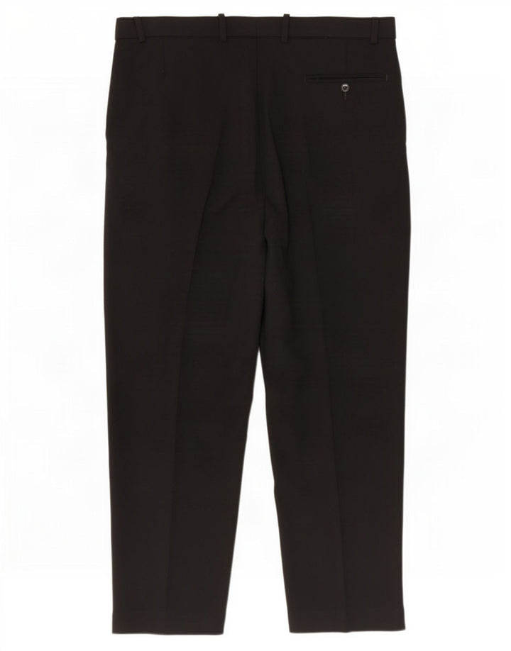 Pantaloni casual dritti da uomo Marks & Spencer W38 L31 poliestere nero