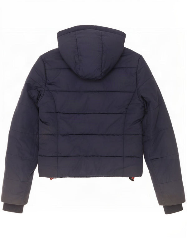 Giacca imbottita con cappuccio da donna Superdry UK 6 XS poliestere blu navy
