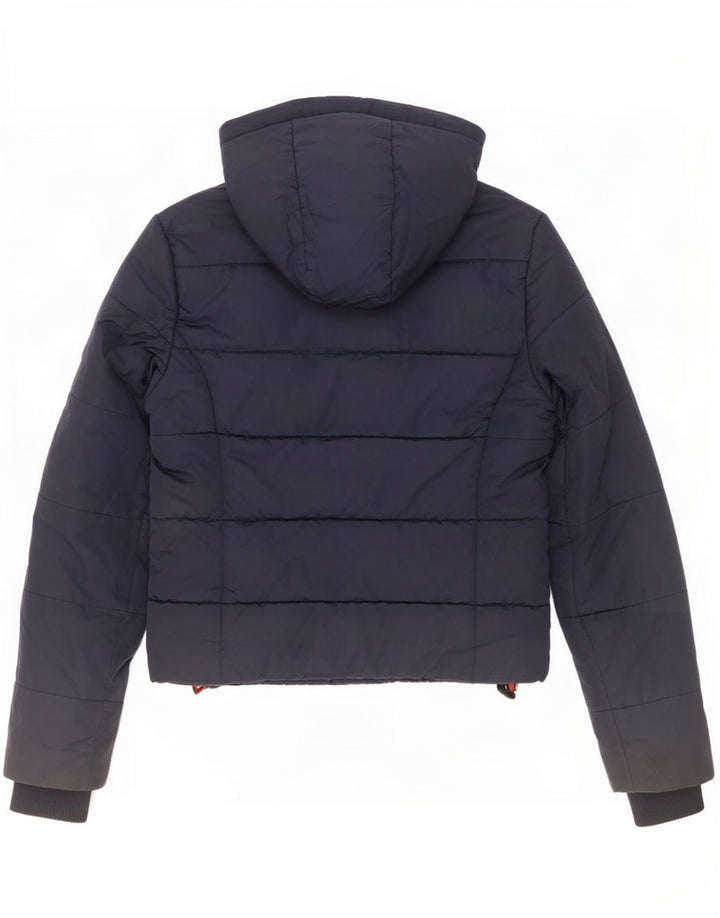 Giacca imbottita con cappuccio da donna Superdry UK 6 XS poliestere blu navy
