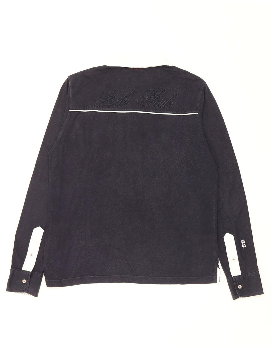 Polo da rugby grafica da uomo North Sails a blocchi di colore blu navy medio