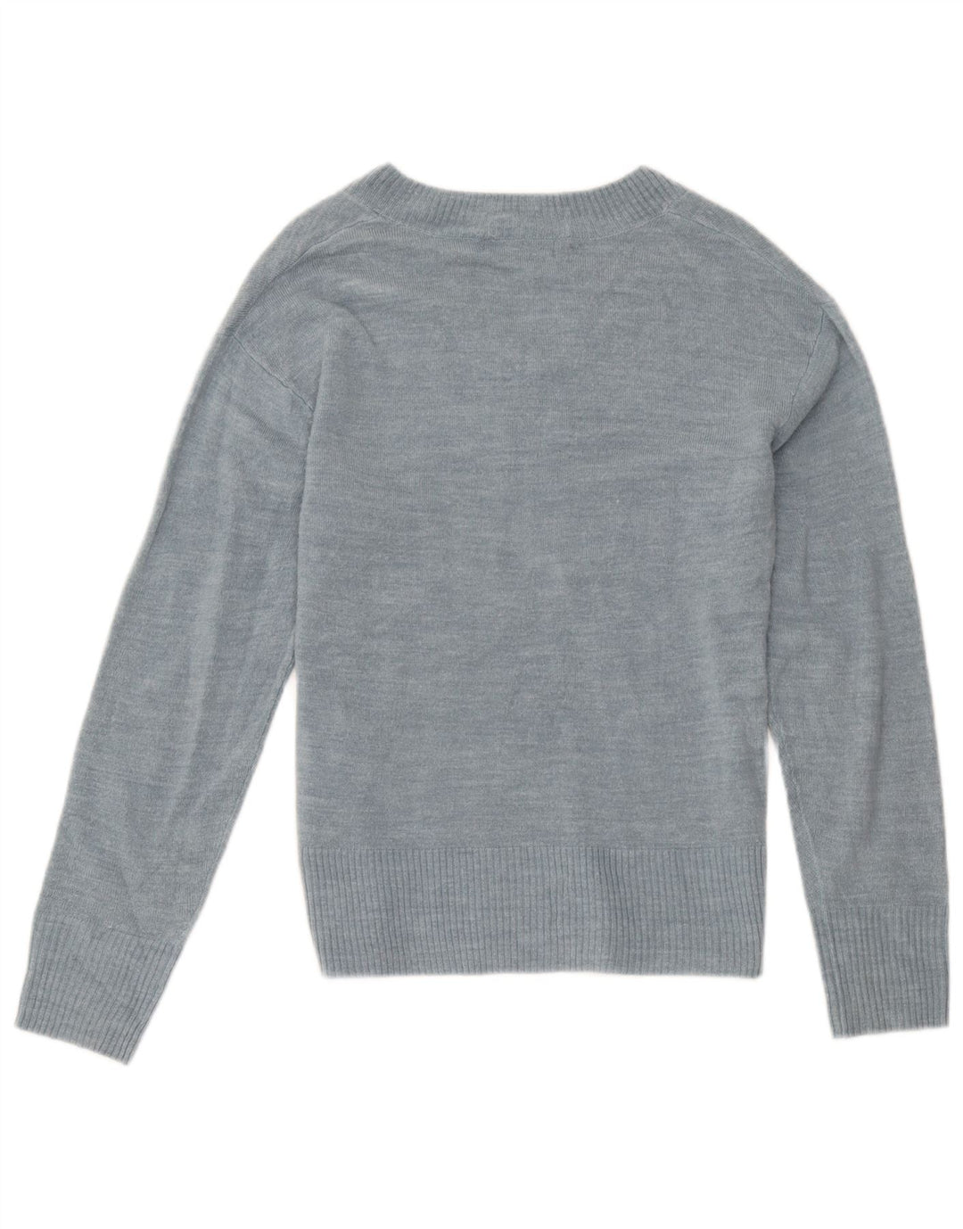 Maglione da donna con scollo a V Marks & Spencer UK 12 Acrilico blu medio
