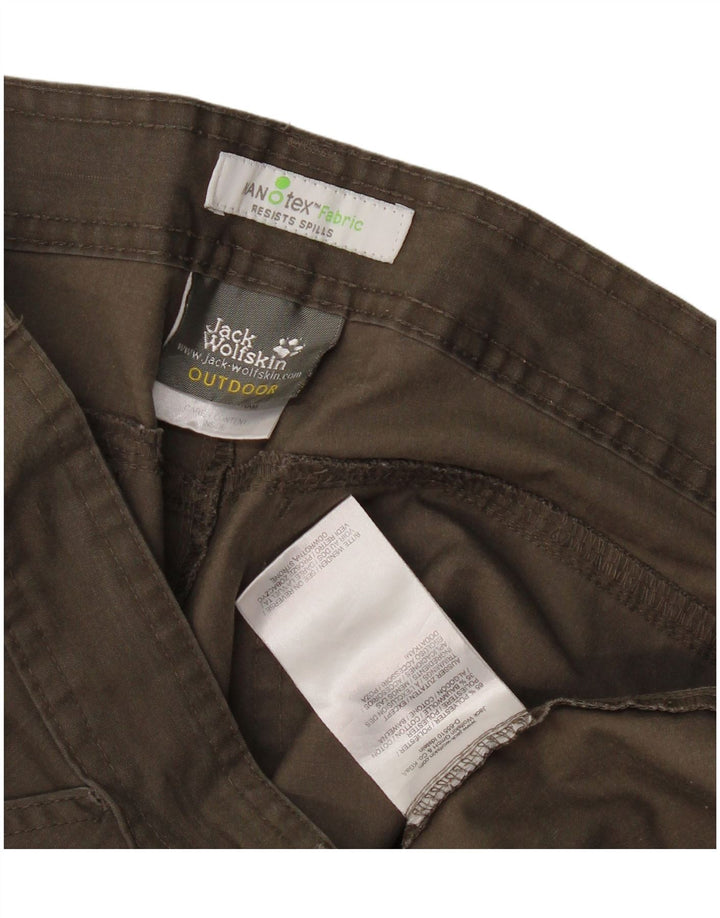Pantaloni cargo dritti da donna Jack Wolfskin medio W30 L30 poliestere kaki
