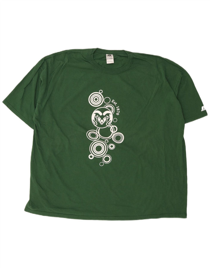 T-shirt grafica da uomo RUSSELL ATHLETIC Top 3XL Verde