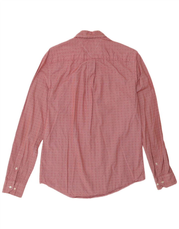 Camicia personalizzata da uomo Tommy Hilfiger piccola in cotone maculato rosso