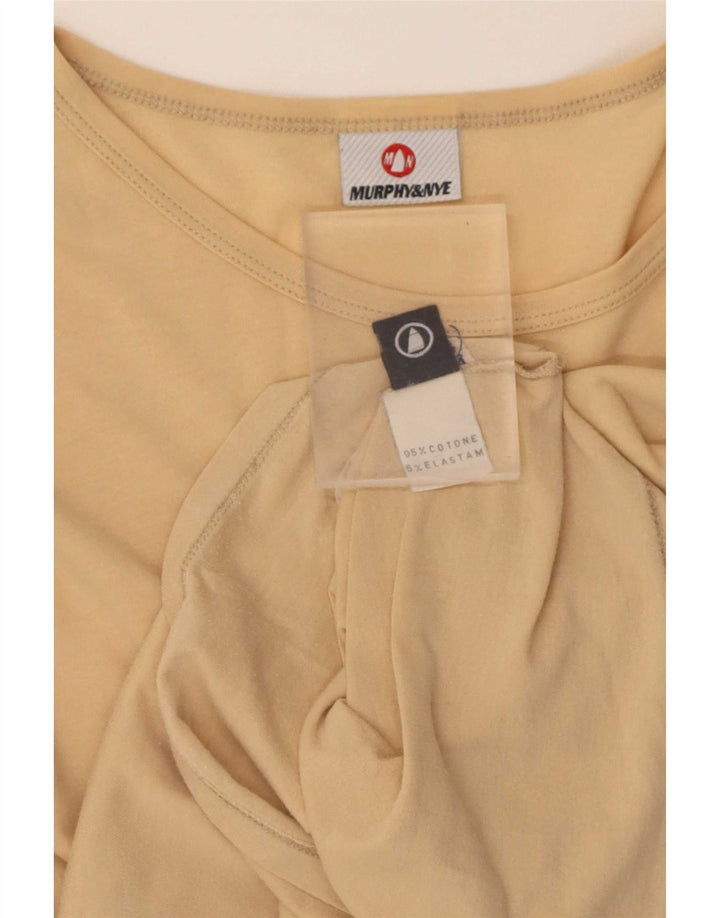 Murphy & Nye Top da donna a maniche lunghe UK 18 XL Cotone beige