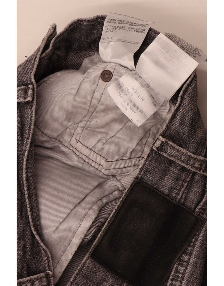 Jeans slim da uomo Levi's W32 L34 cotone grigio