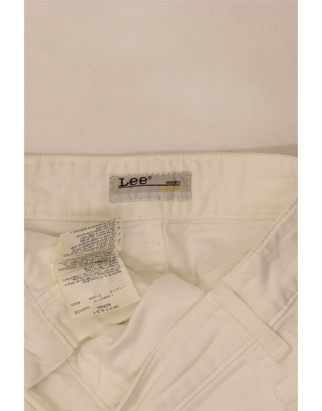 Jeans dritti Norma da donna Lee W31 L29 cotone bianco