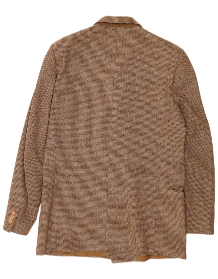 Giacca Blazer Doppiopetto Uomo Luigi Botto IT 50 Large Marrone Lana
