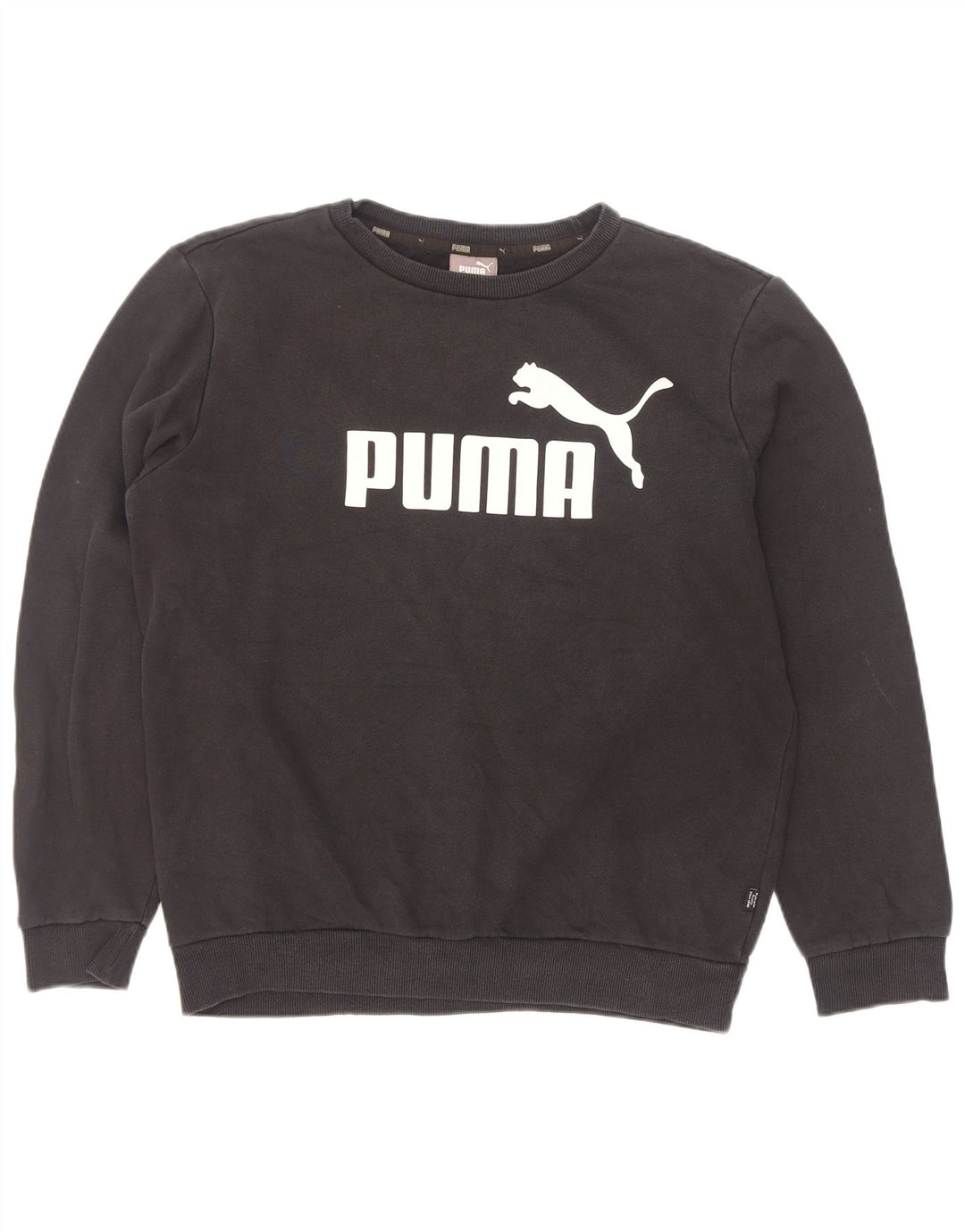 Felpa grafica da uomo Puma Maglione piccolo cotone nero