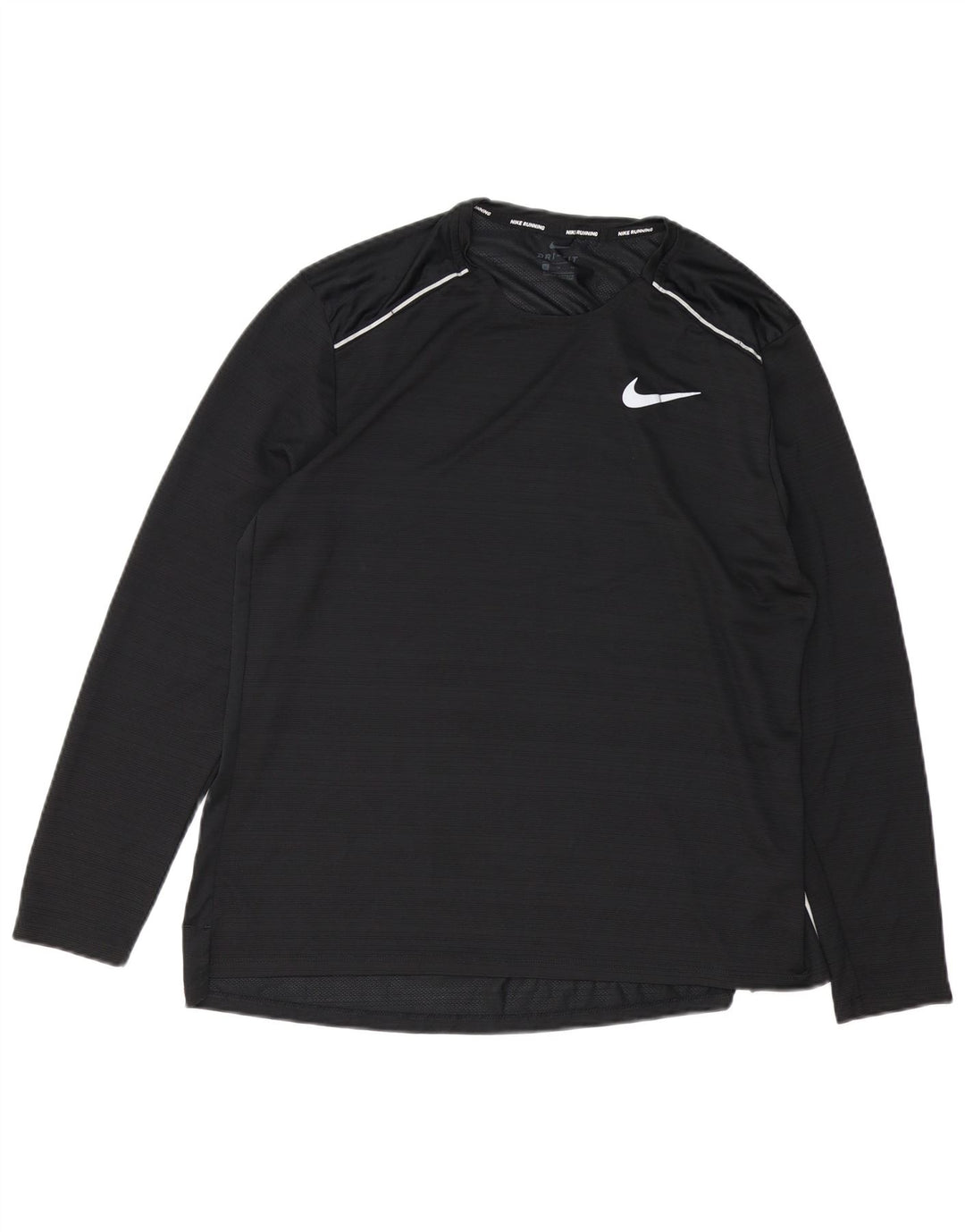 Maglia Nike Dri Fit da uomo a manica lunga XL nera in poliestere