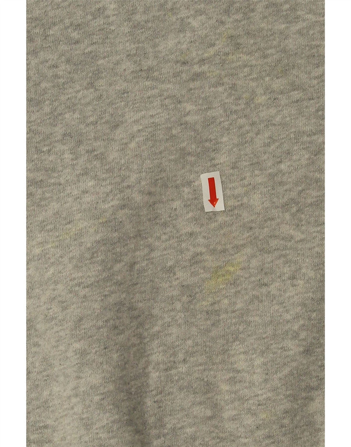 Felpa Zara da uomo maglione grande cuore grigio screziato