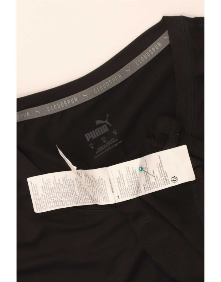 T-shirt Puma Cloudspun da donna Top UK 12 Medium Nero Poliestere