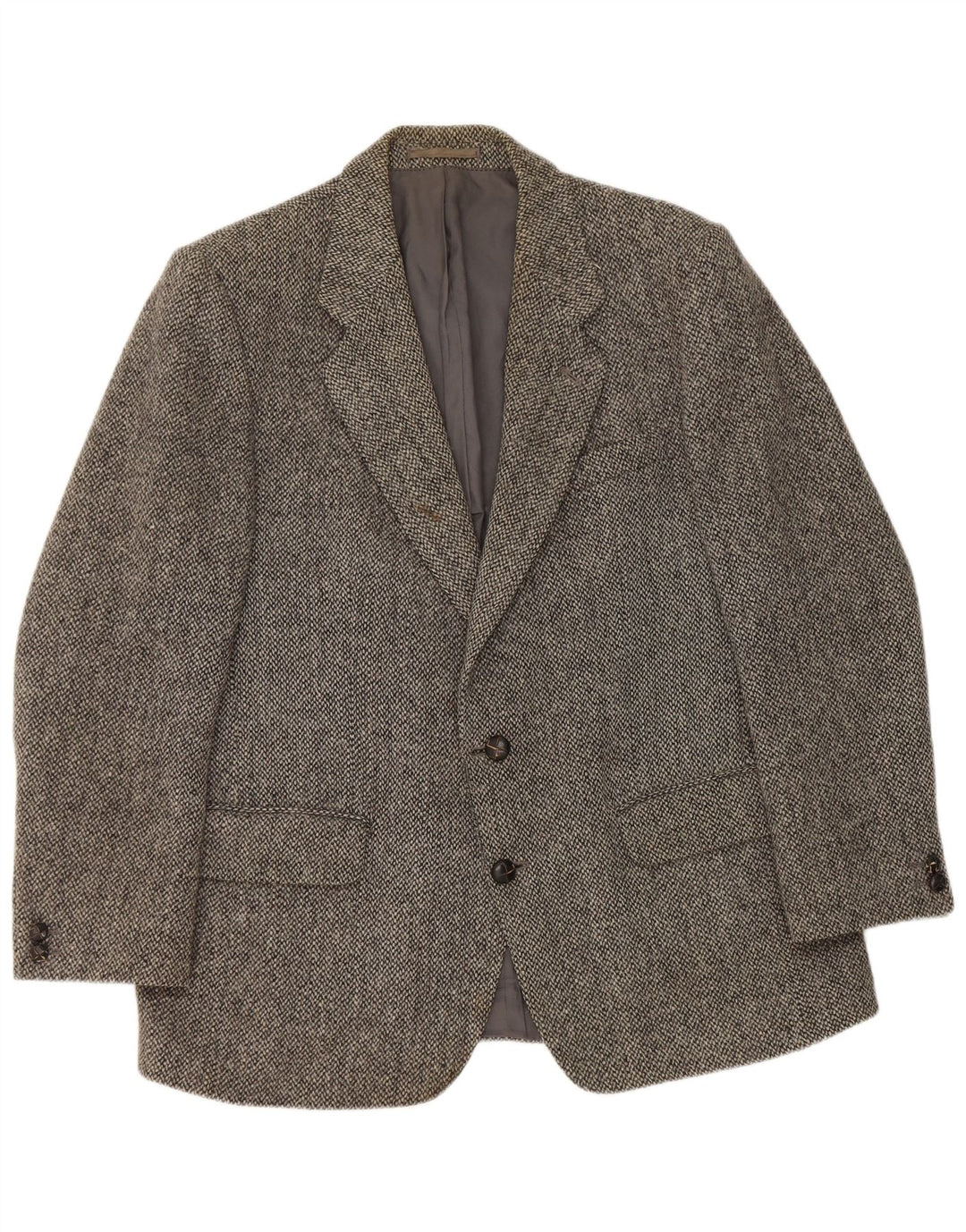 Giacca blazer da uomo in tweed Harris Centaur UK 38 grigio medio a spina di pesce