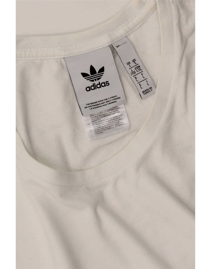 Maglietta Adidas da uomo Top Large in cotone bianco