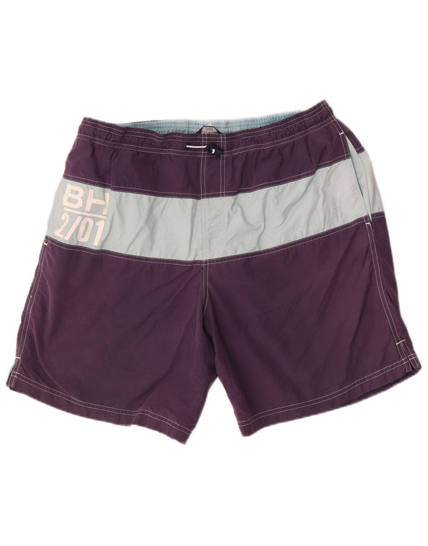 Marks & Spencer Pantaloncini da bagno da uomo Blue Harbour Large Purple Colourblock