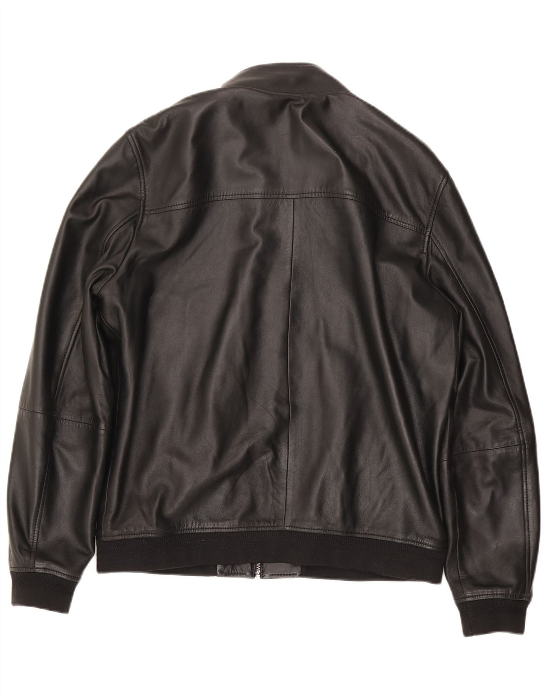 Giacca in pelle da uomo Ted Baker taglia 5 grande nera