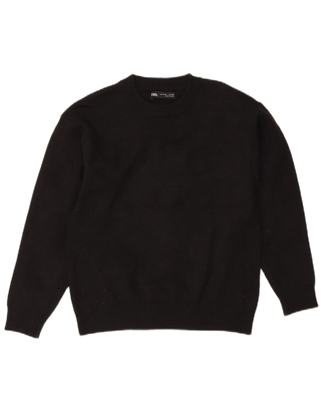 Maglione girocollo da bambino Zara 9-10 anni nero