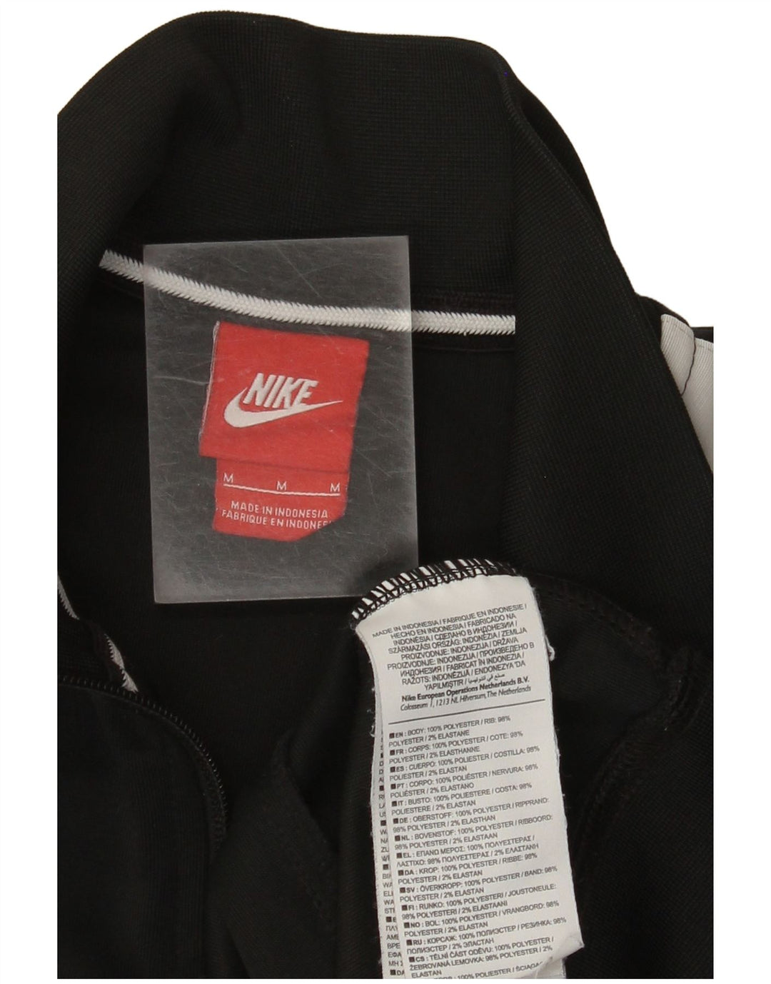 Giacca da ginnastica da uomo Nike, giacca media, colore nero, in poliestere color block