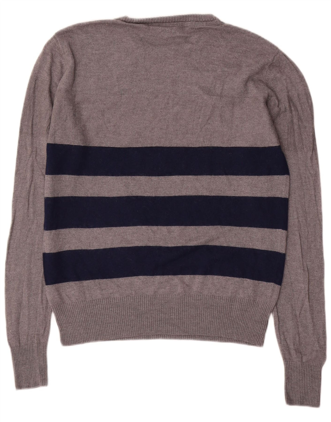 Maglione maglione girocollo da donna Fila UK 16 Lana a righe grigie grandi