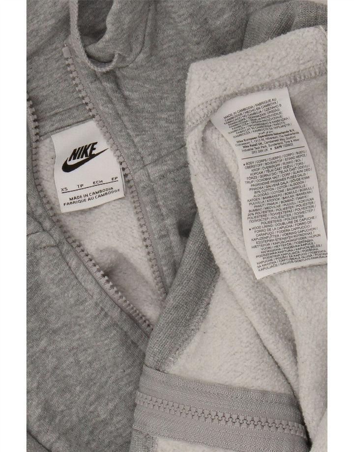 Felpa con cappuccio e zip Nike da uomo XS in cotone grigio