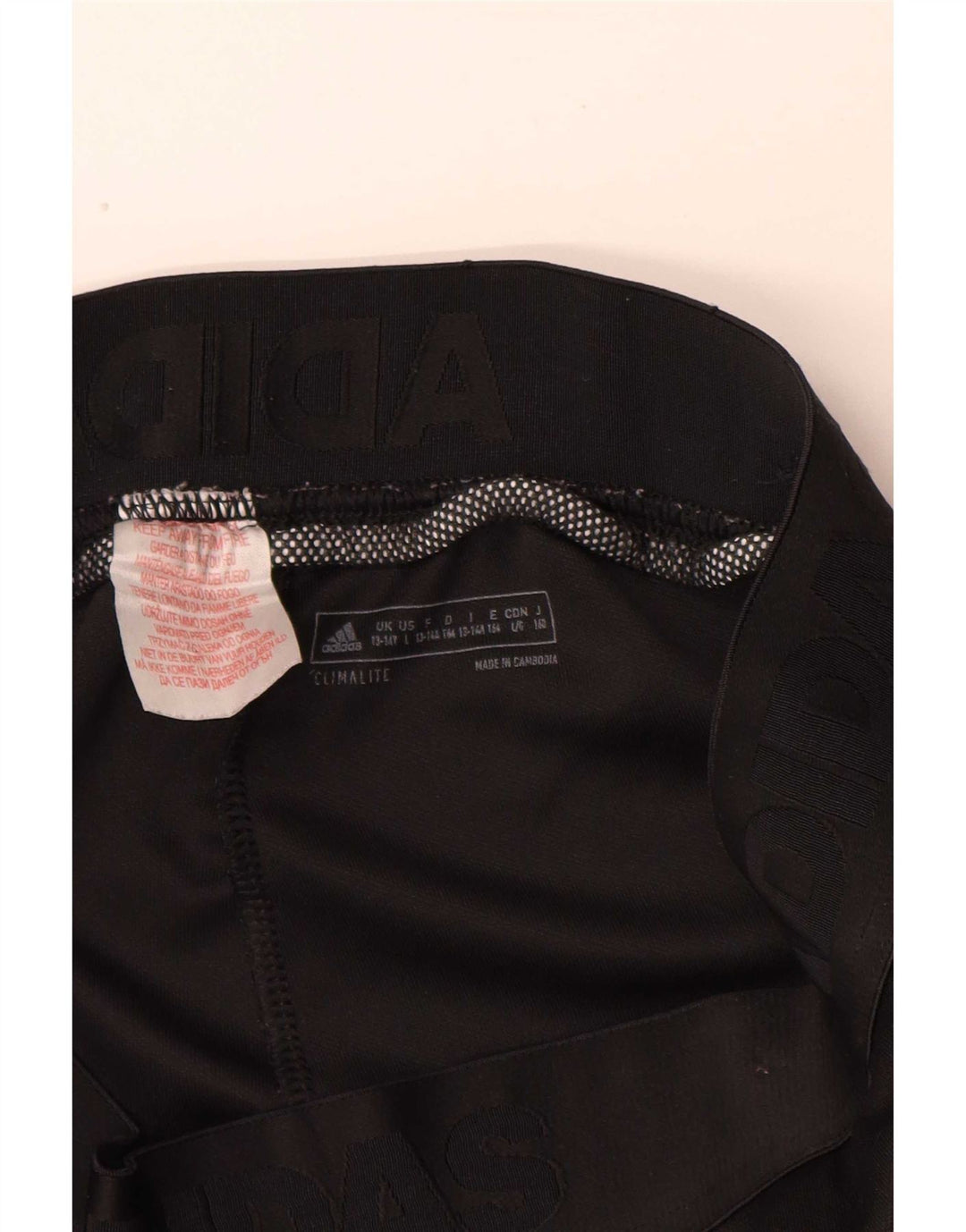 Pantaloni della tuta Adidas Climalite da ragazza 13-14 anni in poliestere nero