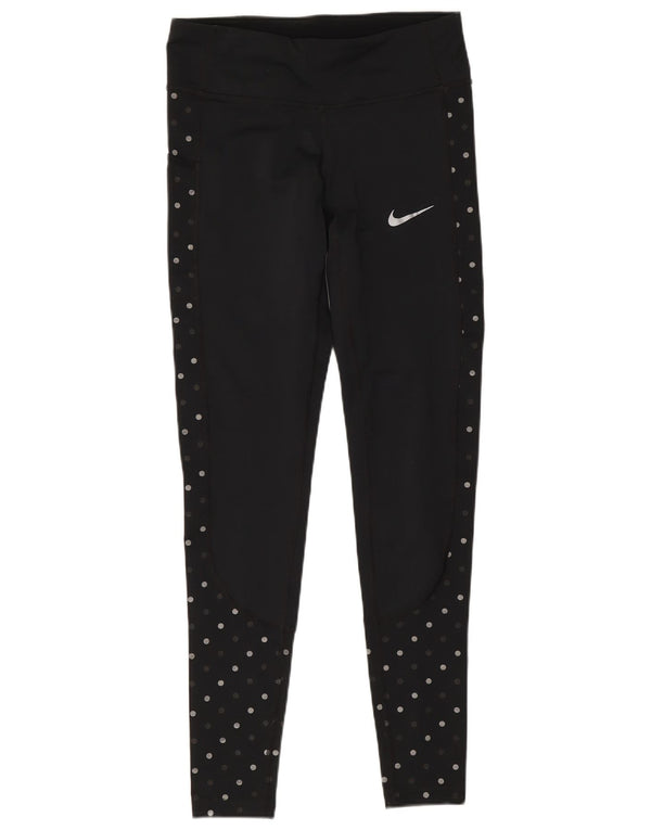 Leggings Nike Dri Fit da donna UK 4 XS poliestere nero a pois