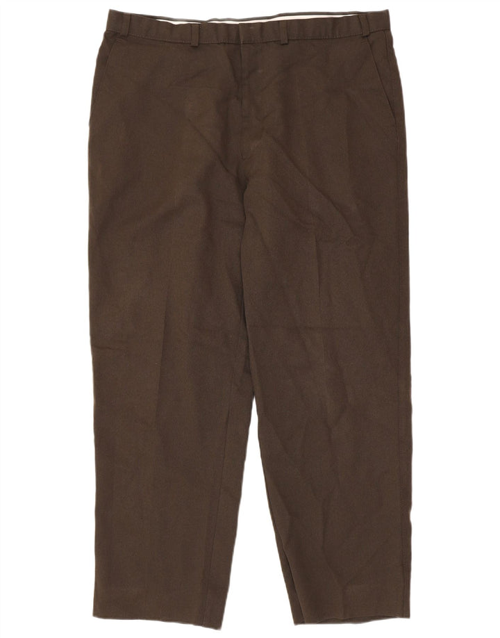 Pantaloni casual affusolati da uomo Marks & Spencer W38 L31 poliestere marrone