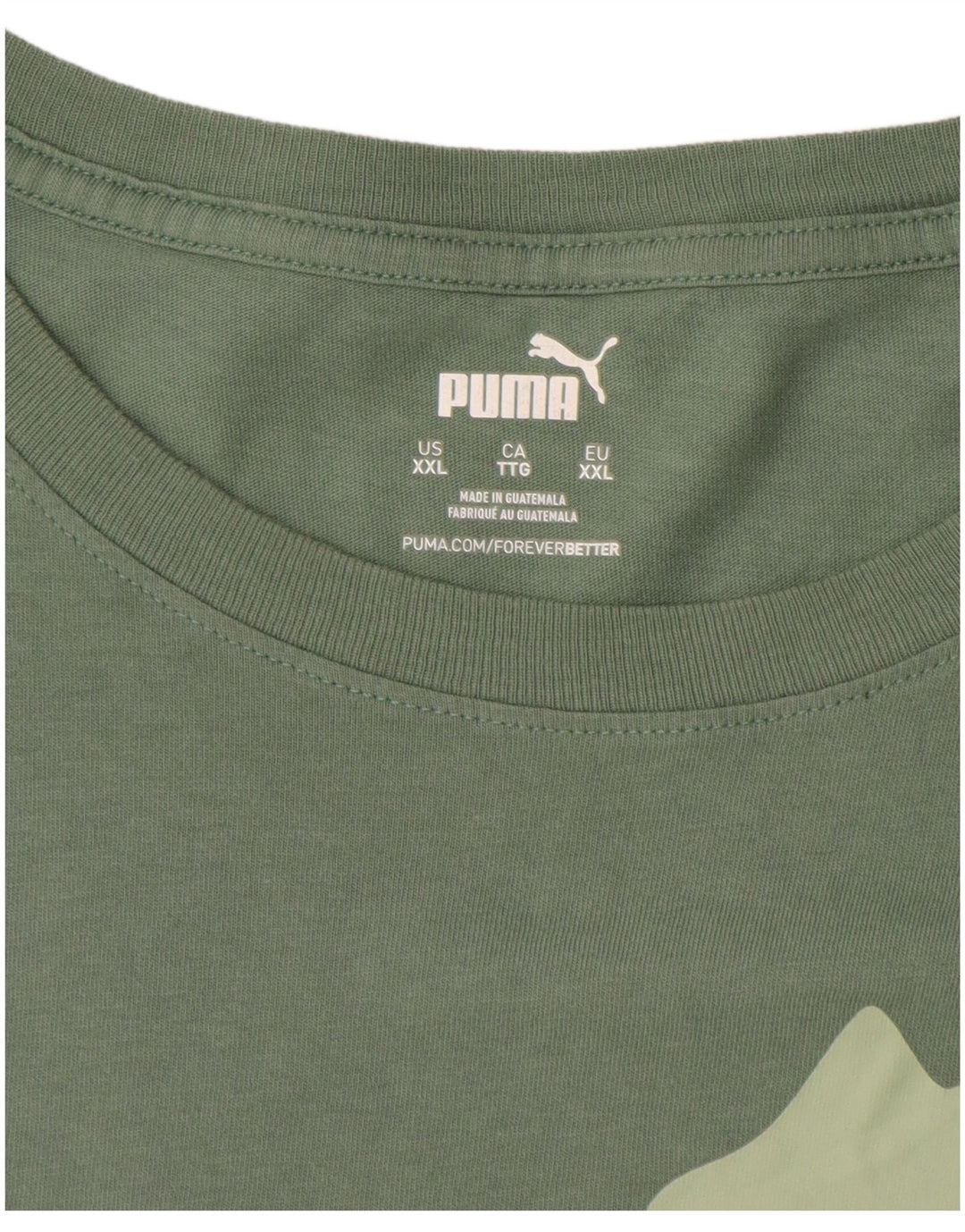 T-shirt grafica da uomo PUMA Top 2XL cotone verde