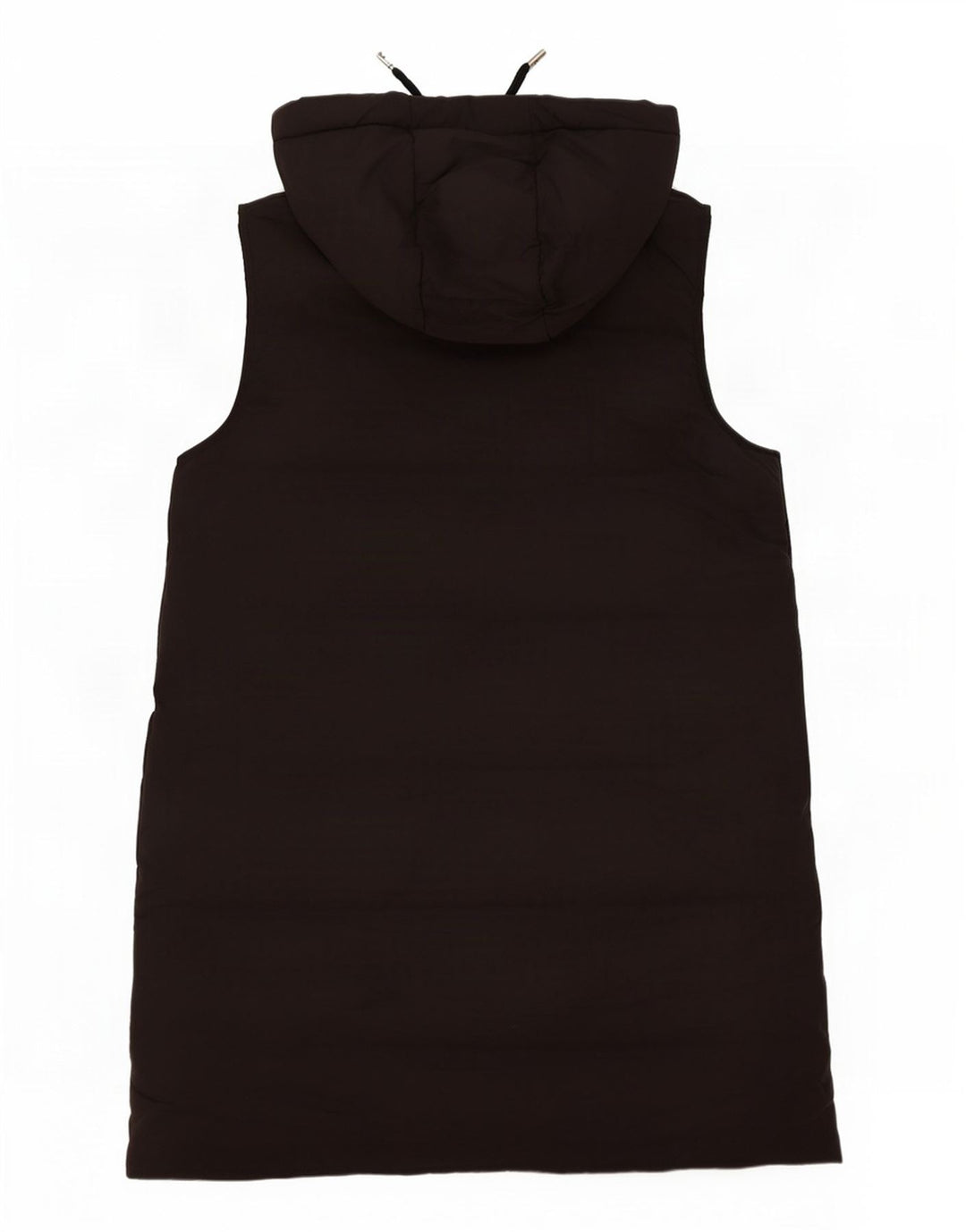 Gilet imbottito con cappuccio lungo da donna Zara UK 14 medio poliestere nero