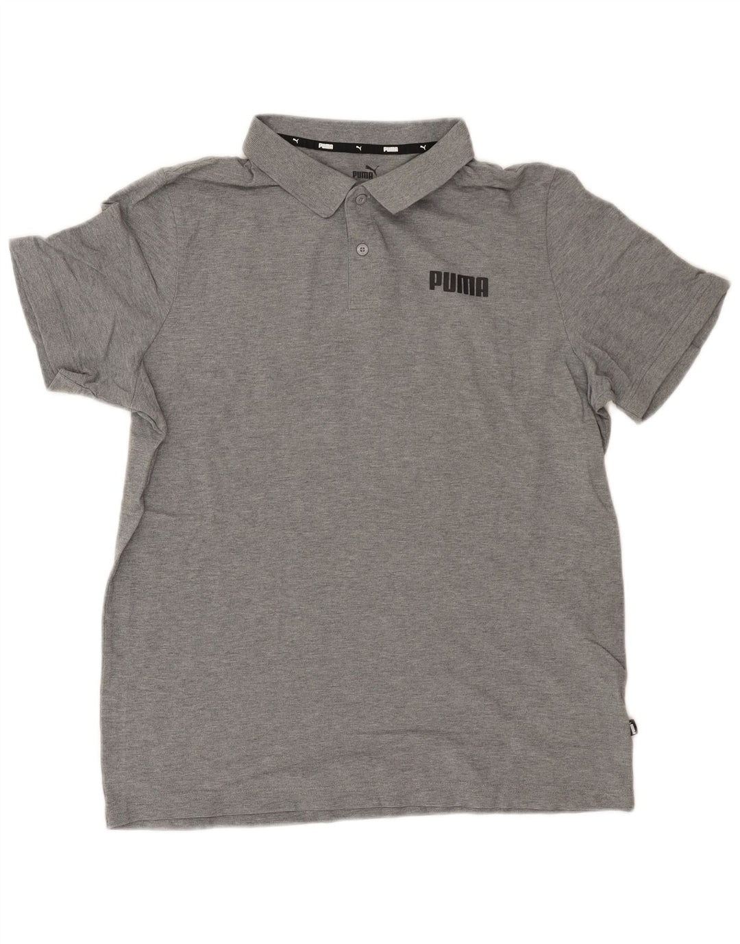 Polo PUMA da uomo grande in cotone grigio