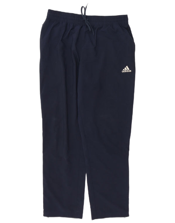 Pantaloni da tuta da uomo Adidas Large in poliestere blu navy