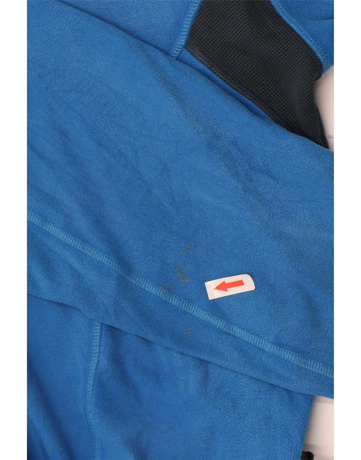 Top Adidas da donna, vestibilità ampia, collo con zip, manica lunga, poliestere blu medio