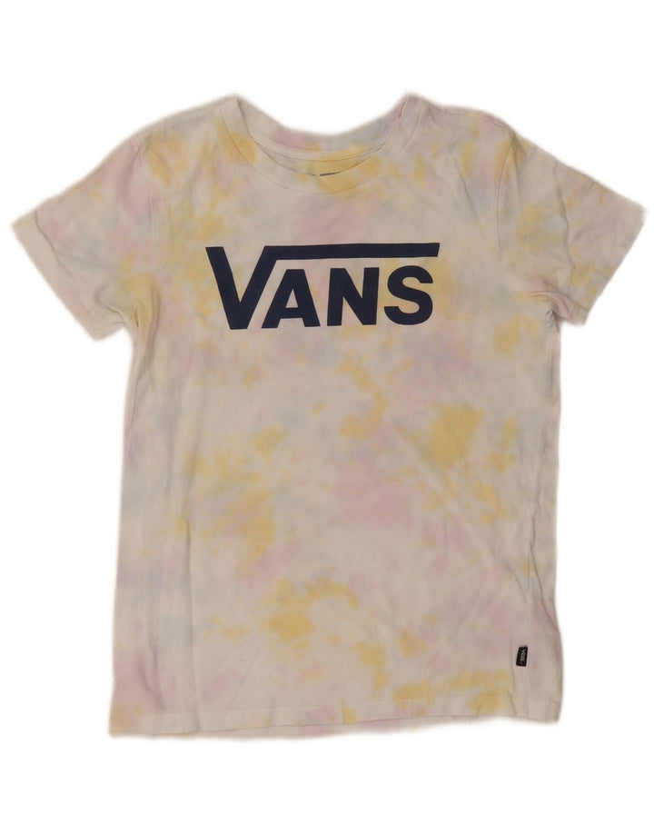 T-shirt grafica da donna VANS Top UK 6 XS cotone tie-dye multicolore