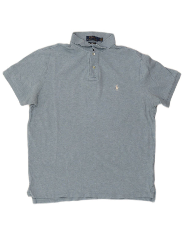 Polo Ralph Lauren da uomo personalizzata slim fit polo grande cotone blu