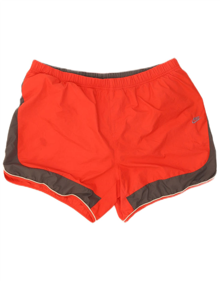 NIKE Mens Sport Shorts 2XL  Orange Colourblock Polyester