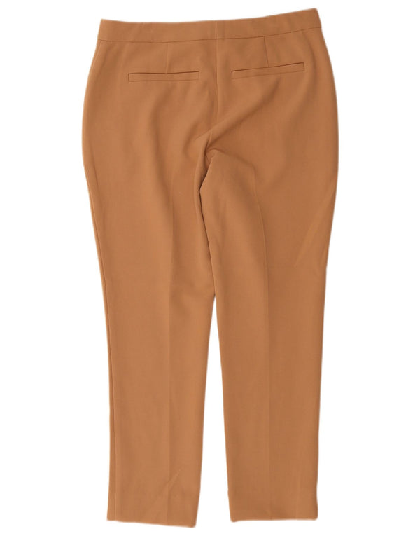 Pantaloni chino a vita alta da donna Marks & Spencer UK 14 Large W32 L27 Beige