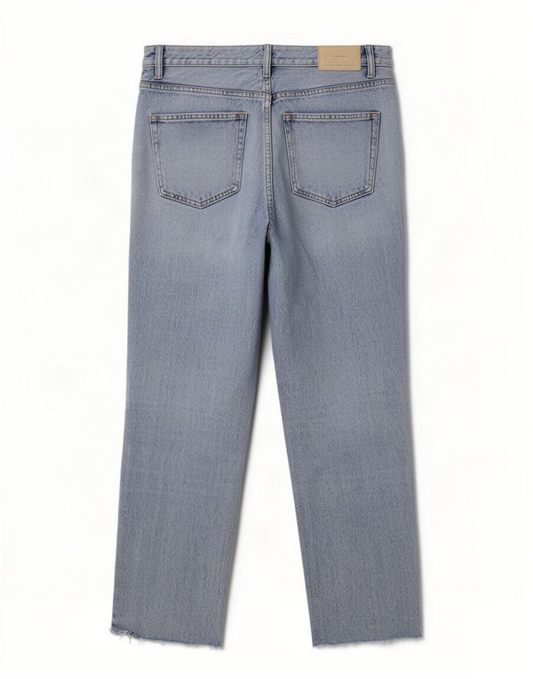 Jeans corti invecchiati da uomo Zara EU 42 Large W32 L25 cotone blu