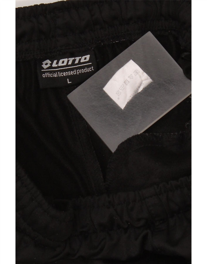 Pantaloni da tuta da uomo Lotto Joggers grandi in poliestere nero