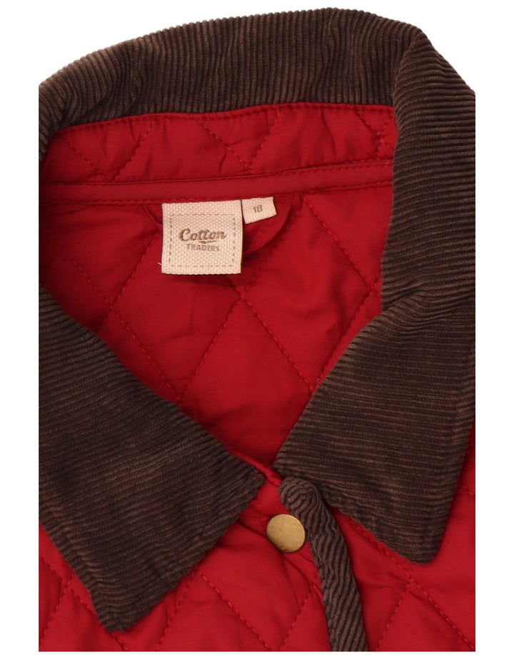 Soprabito trapuntato da donna Cotton Traders UK 18 XL poliestere rosso