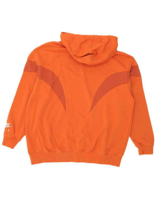 Felpa con cappuccio grafica Loose Fit da uomo Nike, cotone color block arancione medio