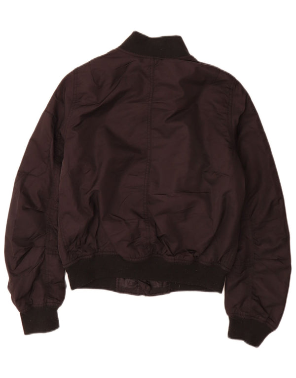 Topshop Bomber oversize da donna UK 6 XS poliestere nero