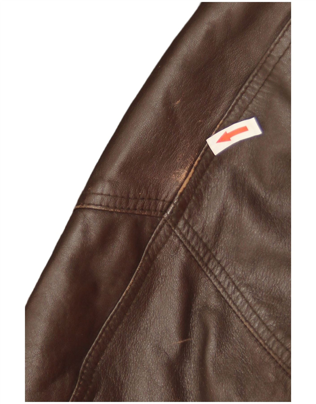 Giacca in pelle militare vintage da uomo IT 52 XL in pelle marrone